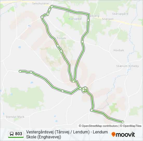803 Bus Line Map