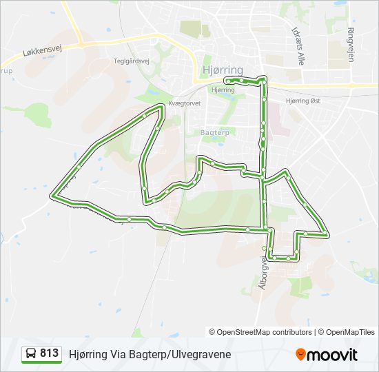 813 bus Line Map