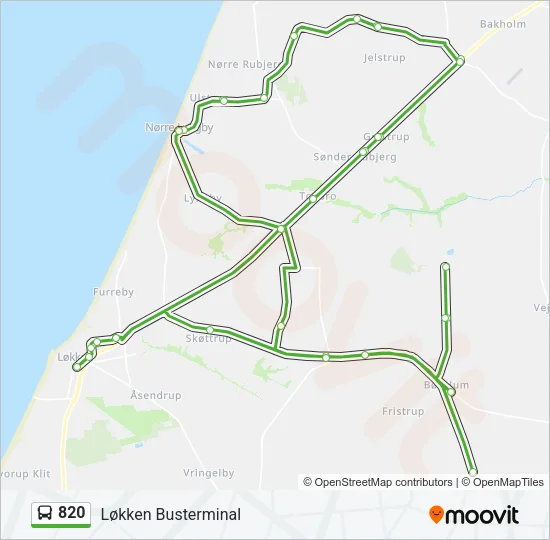 820 Bus Line Map