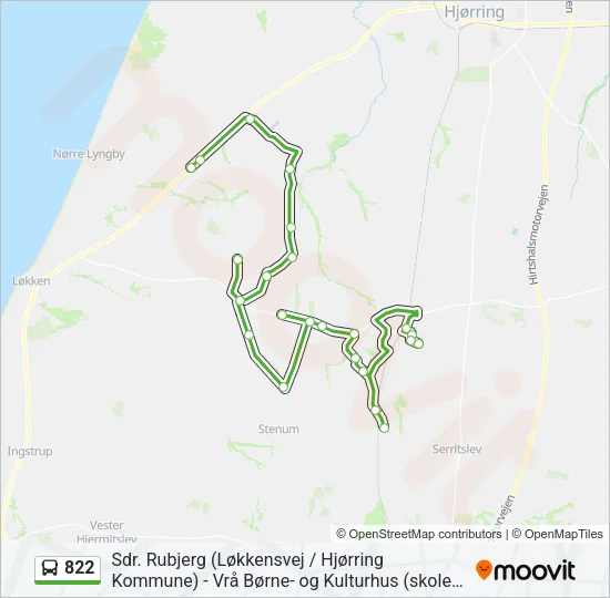 822 Bus Line Map