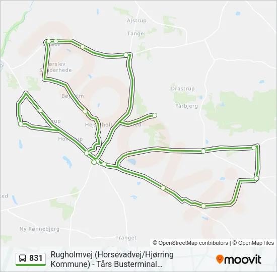 831 Bus Line Map