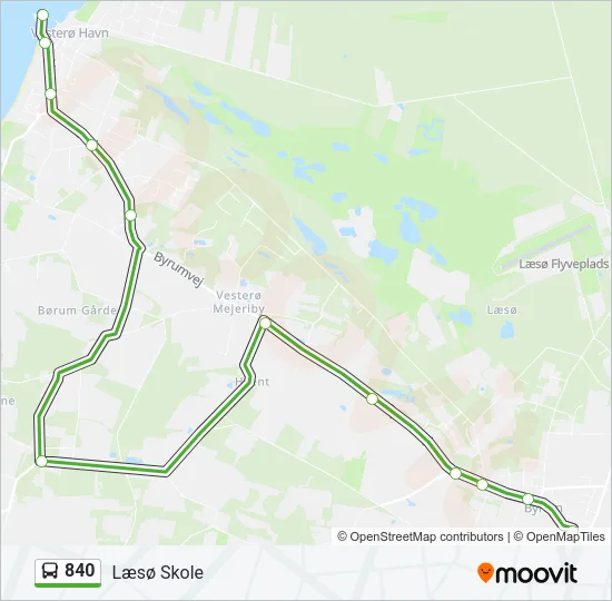 840 Bus Line Map