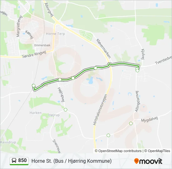 850 Bus Line Map
