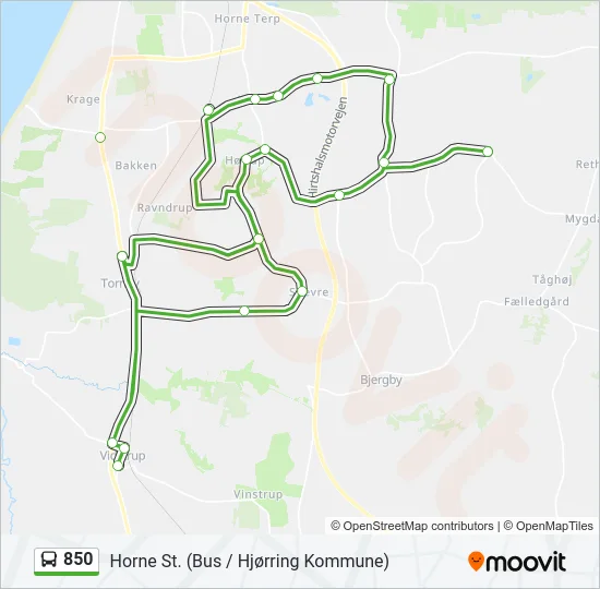 850 Bus Line Map