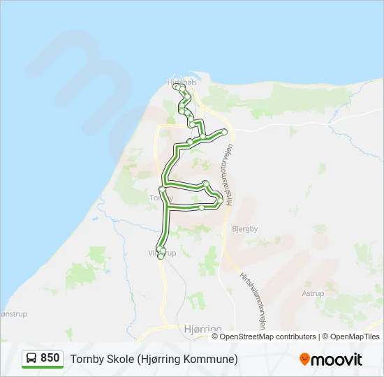 850 Bus Line Map