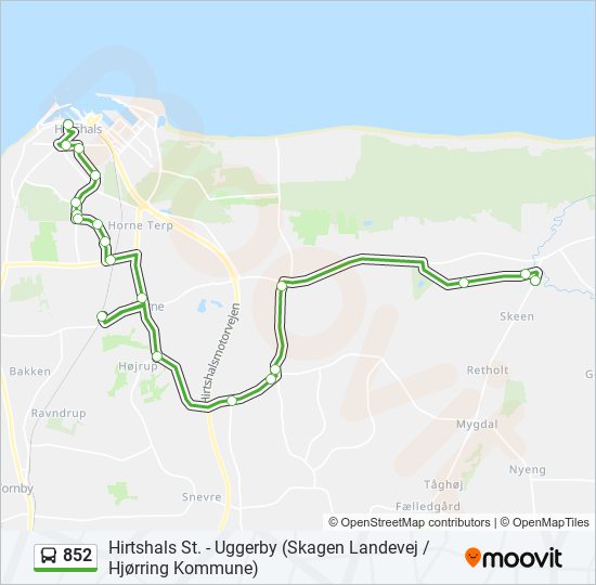 852 bus Line Map