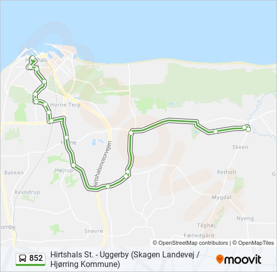 852 bus Line Map