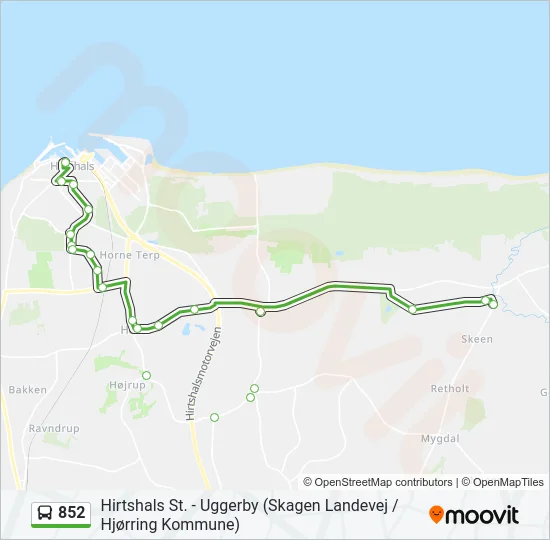 852 Bus Line Map