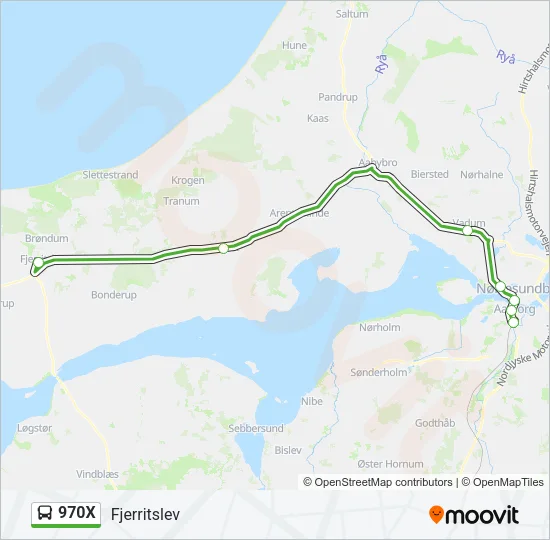 970X Bus Line Map