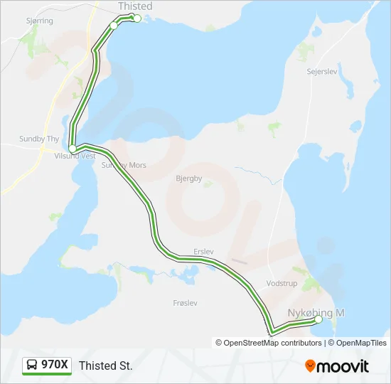 970X Bus Line Map