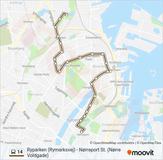 14 Bus Line Map