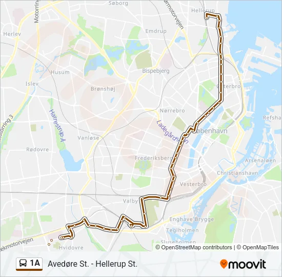 1A Bus Line Map