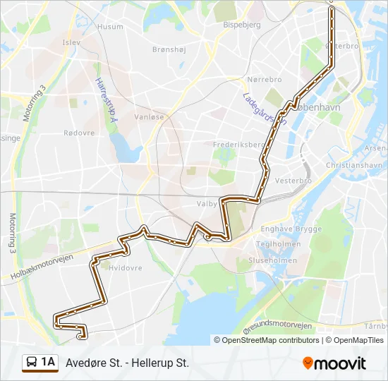 1A Bus Line Map