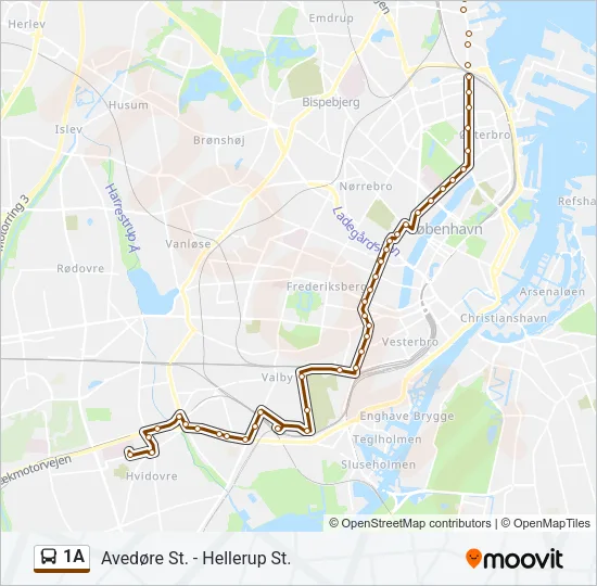 1A Bus Line Map