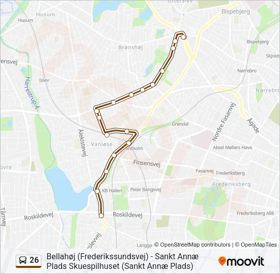 26 Bus Line Map