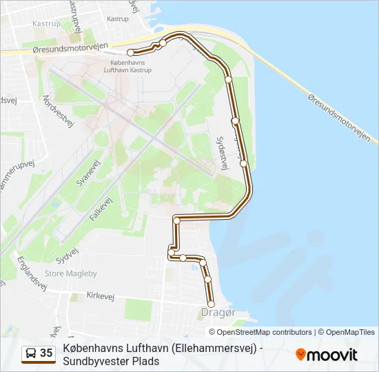 35 Bus Line Map