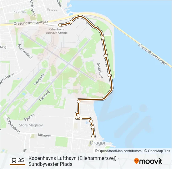 35 Bus Line Map