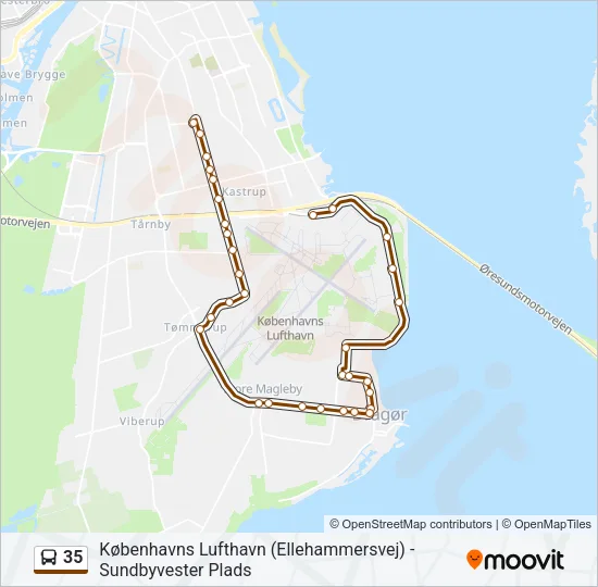 35 Bus Line Map