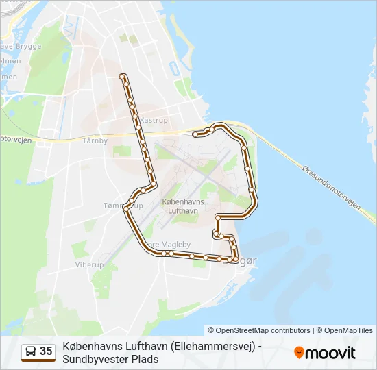 35 Bus Line Map
