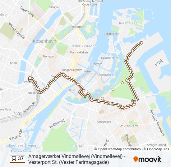 37 bus Line Map