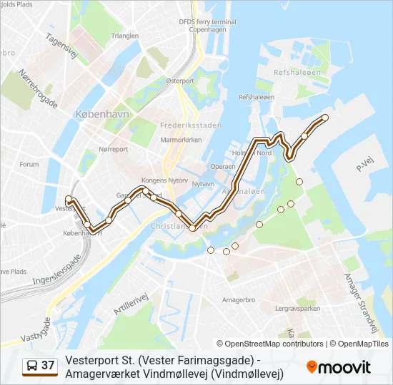 37 Bus Line Map