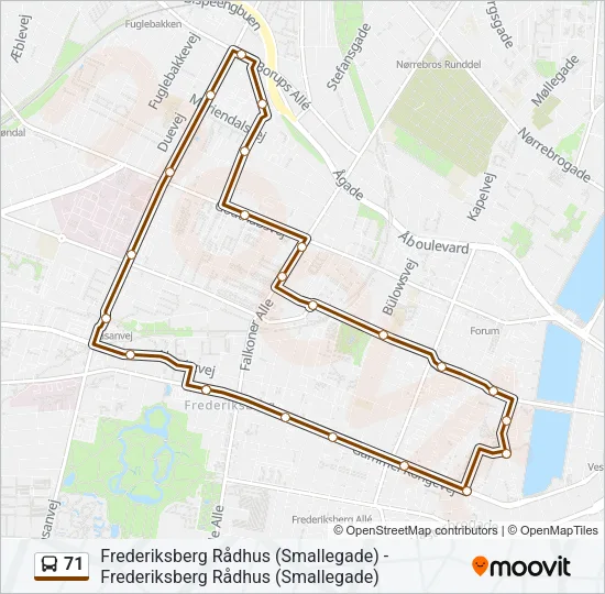 71 Bus Line Map