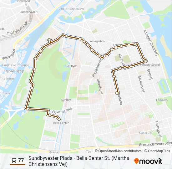 77 Bus Line Map