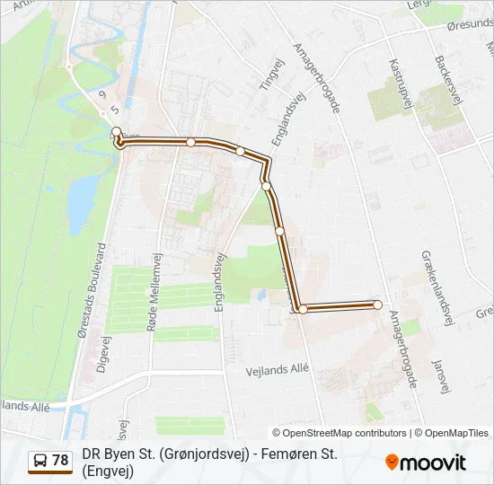 78 Bus Line Map