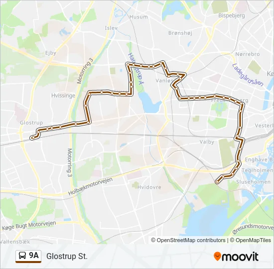 9A Bus Line Map