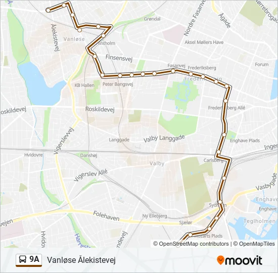 9A Bus Line Map