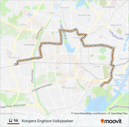 9A Bus Line Map