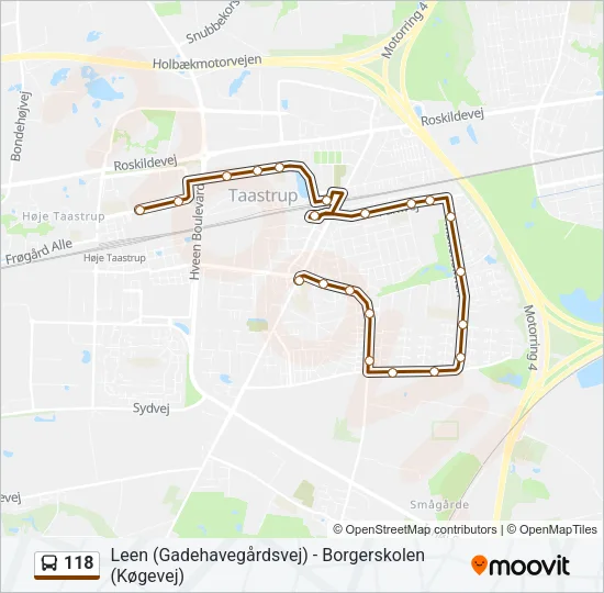 118 Bus Line Map