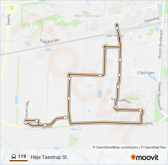 119 Bus Line Map