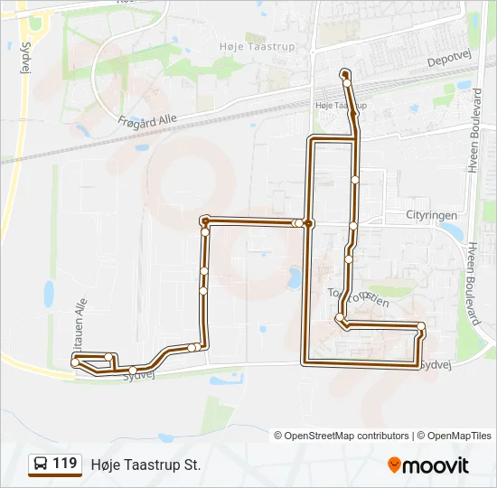 119 Bus Line Map