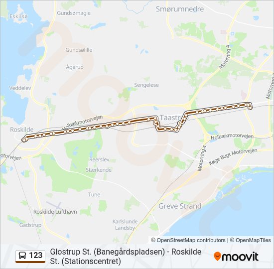 123 bus Line Map