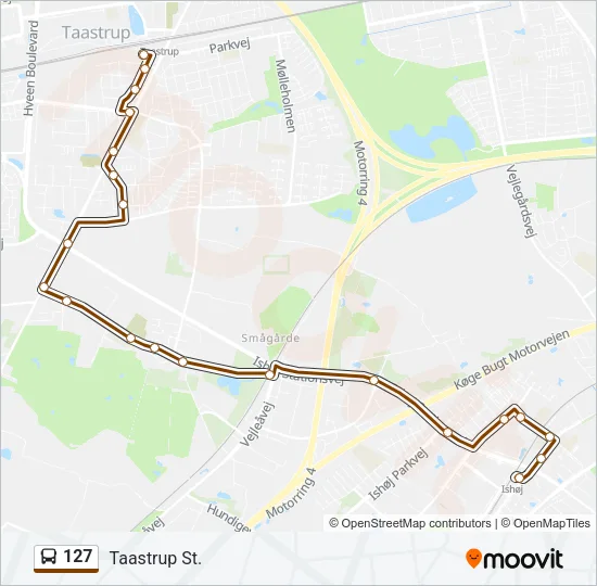 127 Bus Line Map