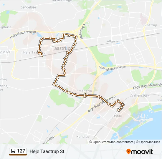 127 Bus Line Map