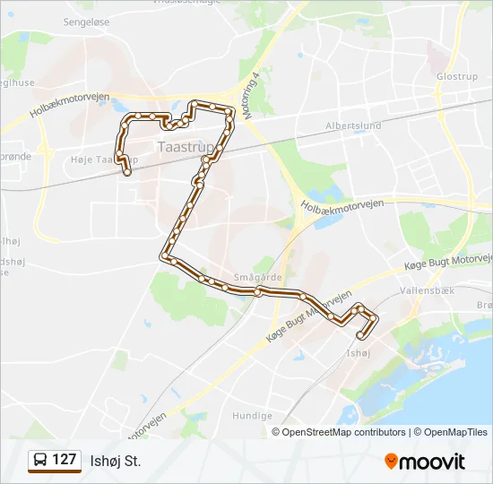 127 Bus Line Map