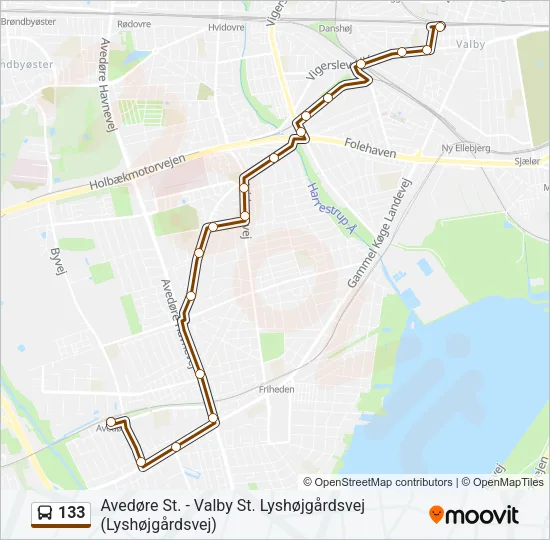 133 Bus Line Map
