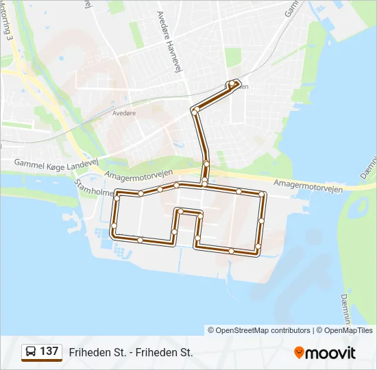 137 Bus Line Map