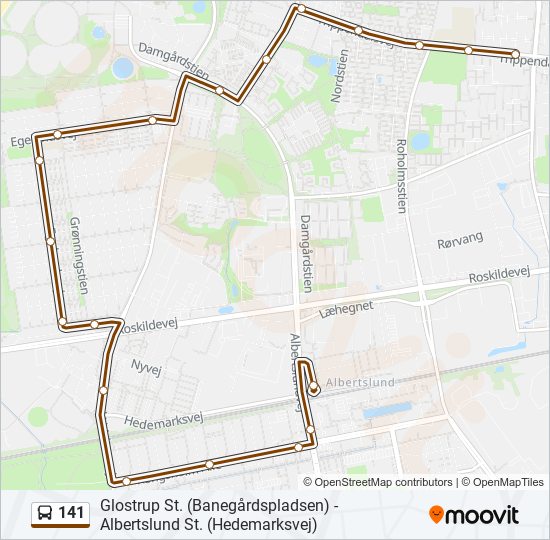 141 bus Line Map