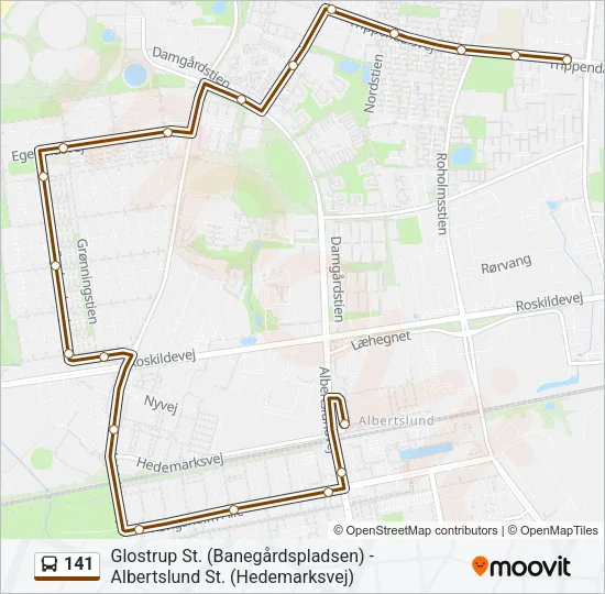 141 Bus Line Map
