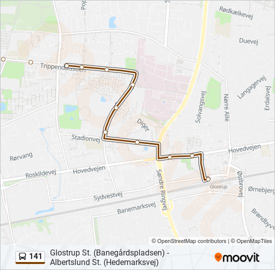 141 bus Line Map