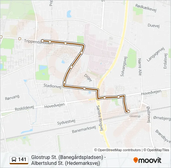 141 Bus Line Map