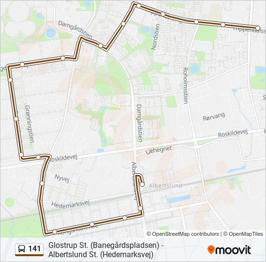 141 bus Line Map