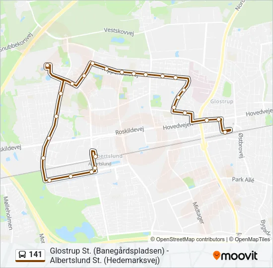 141 Bus Line Map