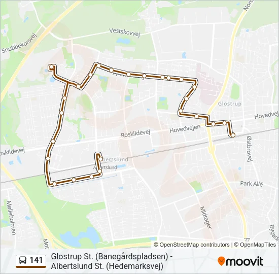 141 Bus Line Map