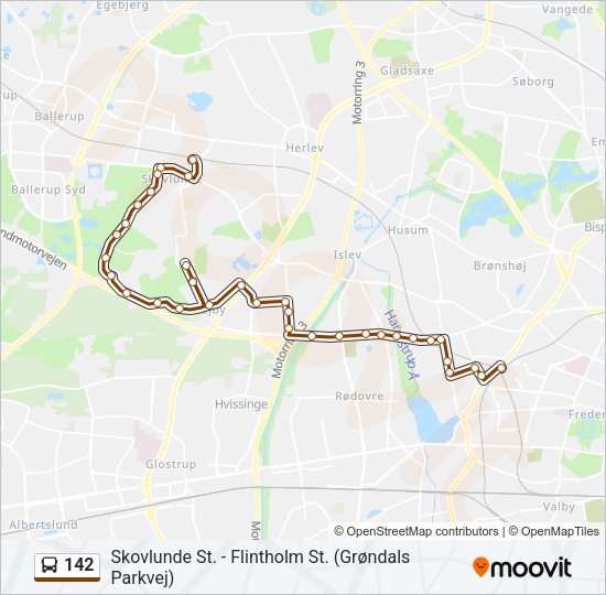 142 Bus Line Map
