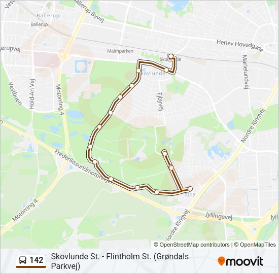 142 Bus Line Map