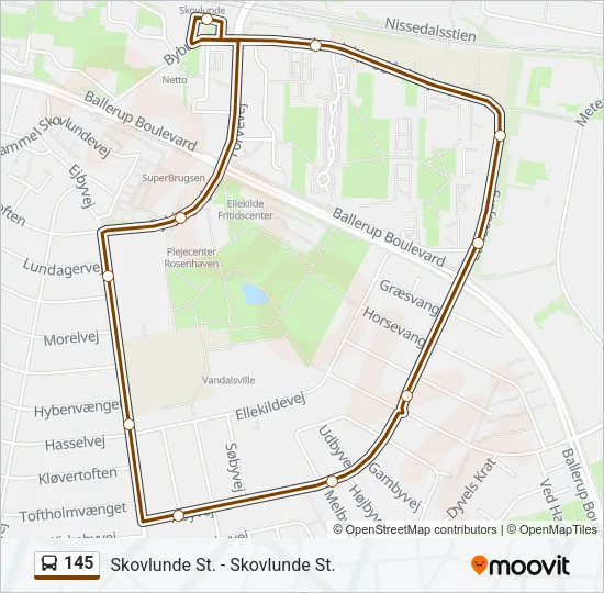 145 Bus Line Map